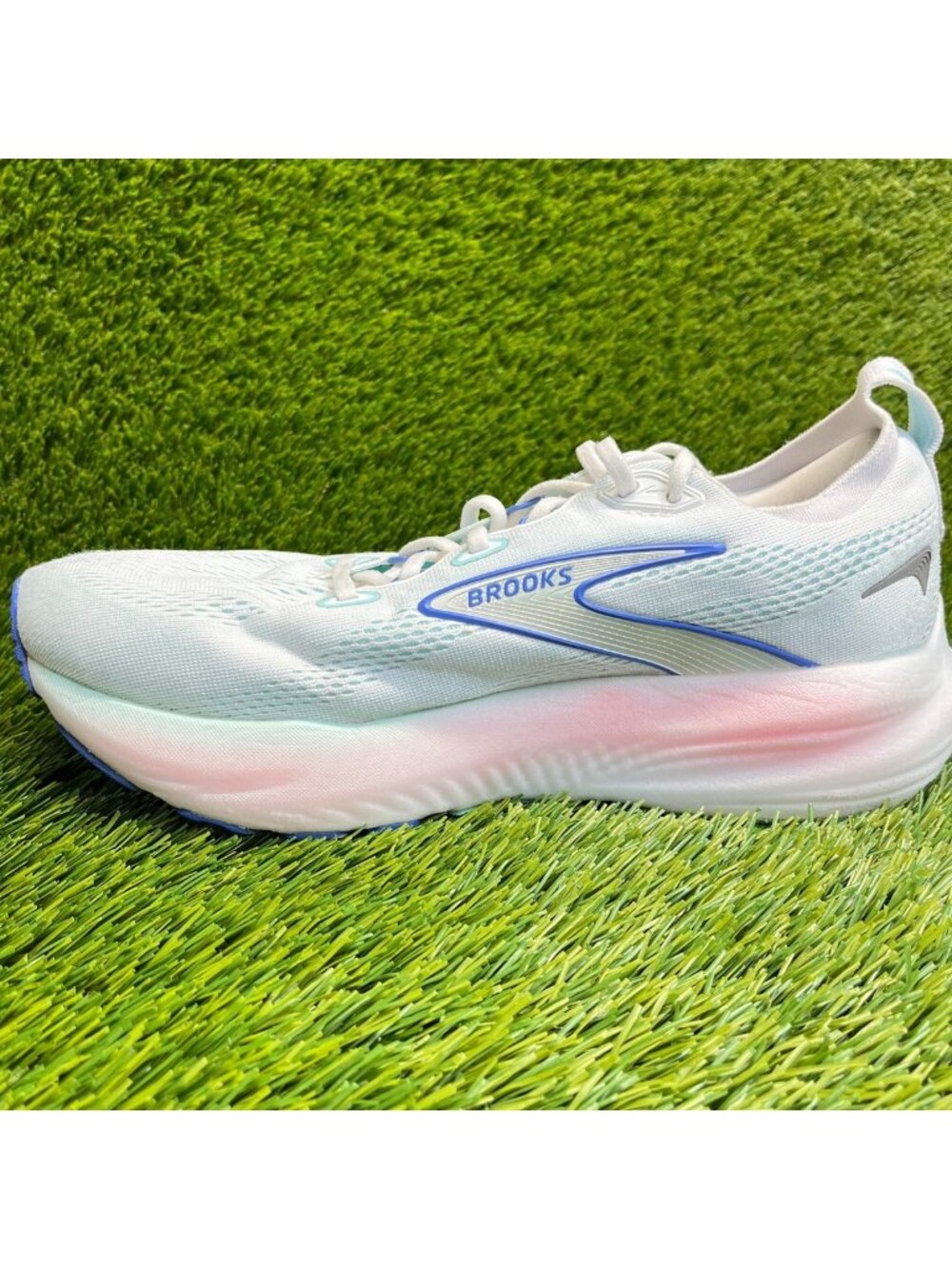 Brooks Glycerin 22 Womens Size 10.5D Blue Pink Athletic Running Shoes Sneakers - Picture 2 of 11